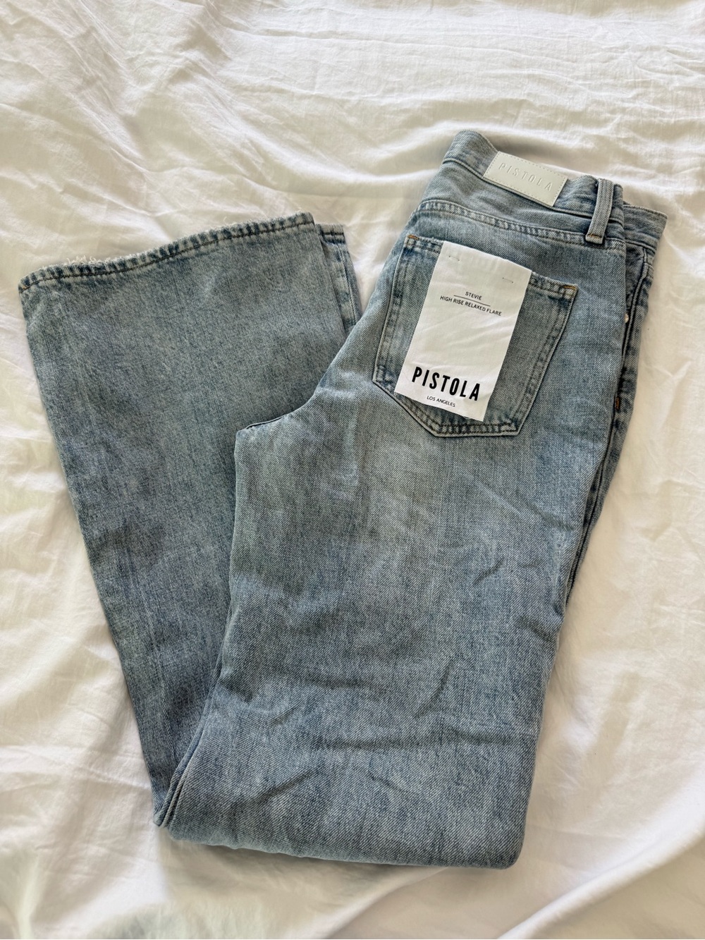 Pistola High Rise Light Blue Flare Jeans NWT 0795 - Picture 10 of 11
